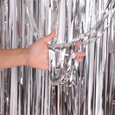실버 로즈 골드 비 틴셀 커튼 첫 번째 생일 웨딩 장식 성인 소년 소녀 1 세 1x 2m, 100x200cm, Silvery G967A, 1개