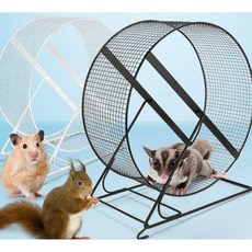 다람쥐 챗바퀴 햄스터 슈가글라이더 러닝머신 철재바퀴, 1개, 화이트 L사이즈 R32cm 조용한 달리기 바퀴 케이지