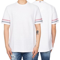톰브라운반팔티 톰브라운 톰브라운 23SS 스트라이프 반팔 티셔츠 MJS204A J0046 100