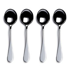 데이비드멜러 잉글리시 수프 스푼 스테인리스 스틸 커트러리 19cm 4개 David Mellor English Soup Spoon