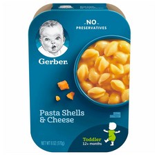 Gerber Pasta Shells & Cheese 거버 파스타 셀 앤 치즈 6oz(170g) 6팩, 6개
