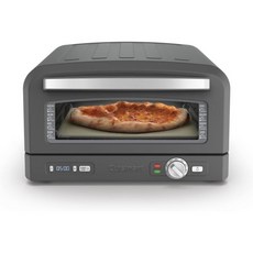 Cuisinart 쿠치나트 실내 피자 오븐 – 단 몇 분 만에 12인치 굽기 휴대용 조리대 매트 블랙 스테인리스 스틸 - CPZ-120MB, 매트 블랙 미국직구