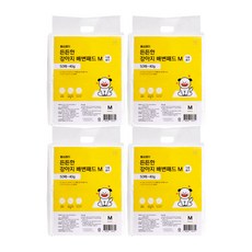 뽀시래기 든든한 강아지 배변패드 M 이중흡수, 50매입, 4개