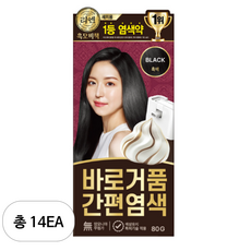 라이브 리엔 흑모비책 바로거품 간편 염색약 80g, 흑색, 14개