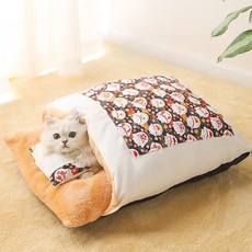 반려마음 침냥 고양이 강아지 극세사 이불 침낭 숨숨집 이불세트