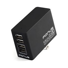 34W 6.8 Amp 4 포트 빠른 USB 홈 벽 여행용 AC 충전기 전원 어댑터 4 포트 스마트 감지 접이식 포크 풋 콤팩트 Samsung Galaxy Alpha-Samsung Galaxy Amp 2-Samsung Galaxy Avant와 호환 가능, 본상품