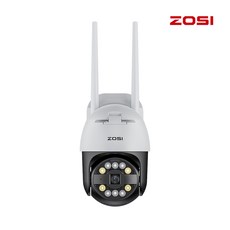 ZOSI 무선 cctv 실외용 4K 800만화소 고화질 ip WiFi 감시 카메라 실내 360도 스타라이트 야간 시야, C296 화이트, 1개 - 4kcctv