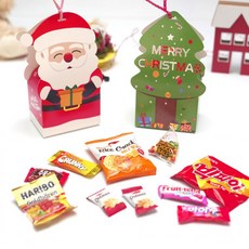  산타 트리 과자9종 구디백 학교 회사 단체간식, 20개, 산타 트리 과자 9종 