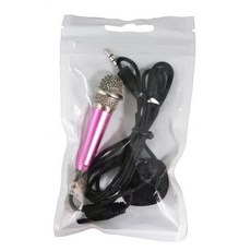 무선마이크 색소폰 공연용 미니 소형 3.5mm 스테레오 스튜디오 마이크 이어폰 KTV 노래방 휴대폰 핸드폰 노, Red, 한개옵션1