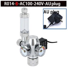 수족관 CO2 레귤레이터 ZRDR 조절기 전자기 기포 제어 어항 압력 감소 밸브, R104-B-AU plug_G5-8