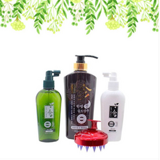 탈모야안녕 진골드 한방두피세트 (진골드 한방샴푸 550ml 진백토닉 200ml 진녹토닉 200ml 두피브러쉬), 1개