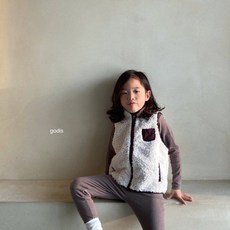 고디스 버디 베스트 유아 아동 털조끼 겨울 지퍼