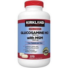 Kirkland Signature Glucosamine with MSM 글루코사민 375정, 1kg, 1개