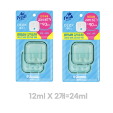 에어후레쉬 데옥스 화장실용 방향 탈취제 2p 리필, 24ml, 1개