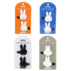 (국내배송/정품)미피 miffy 헤어클립 헤어핀 토끼 캐릭터 앞머리 집게핀 2P