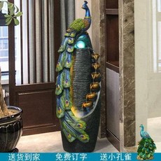 인테리어 분수 인공폭포 실내 유럽식 공작물 유수분수 수경 가습기 홈 크리에이티브 풍수지리, 04 9007 라지 롱 56x 와이드 42x