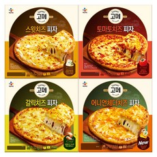 고메 치즈피자 4종세트(스윗+토마토+갈릭+어니언체다), 1세트, 325g