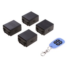 Zeyuan 220V 릴레이 1CH 무선 RF 4 키 원격 제어 스위치 송신기 + 수신기, As Described