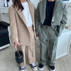 아워 비비안 수트 주니어 가을 바지 정장 세트 남매