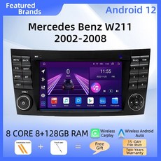 메르세데스 벤츠 E 클래스 W211 E200 E220 E300 E350 E240 E280 CLSCLASSW219 용 멀티미디어 GPS 네비게이션 오디오 안드로이드 1, 1)1 GB RAM 32 GB ROM