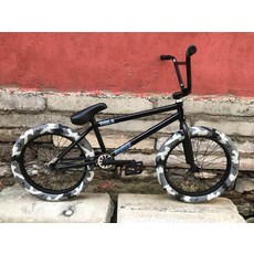 BMX 묘기자전거 입문용BMX자전거 106413 홈 bmx 악마 프레임 어셈블리 차량 전체 베어링 위장 타이어 BMX 성능 차량, 기본 할당