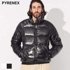 프랑스명품패딩직구 Pyrenex 맨즈 다운 재킷 숏패딩 소매 로고 풀 지퍼 빈티지