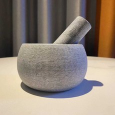 돌 절구 통 약 빻기 단일 콩국수 커피 전통 옛날 소품, 1개