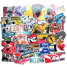 Td zw 60 pcs 야외 스티커 팩 다이빙 산소 vsco 스티커 수하물 스케이트 보드 자동차 컴퓨터 pvc 방수 데 칼 스티커
