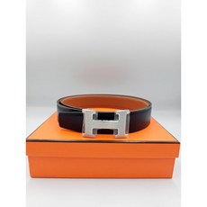 [에르메스] [명품] H 버클 리버시블 레더 스트랩 32mm 남성벨트 H073967CA H