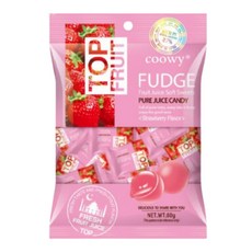 [정품]COOWY 베트남 탑젤리 딸기맛 FUDGE 탑플룻 탑프루트 구미 TOP FRUIT, 80g, 1개