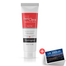 뉴트로지나 Neutrogena 래피드 클리어 스팟 트리트먼트 젤 크림 28g +포스트 카드 세트, 4개