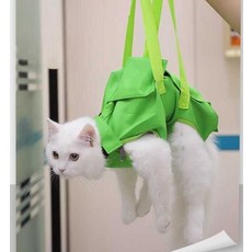 고양이 가방 손톱깎이 해먹 미용 구속 목욕 강아지 귀청소 행잉, 주황색 S (1-3kg 권장), 1개