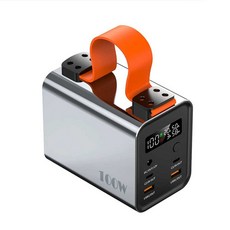 LED 양방향 고속 충전 보조베터리 60000mAh 보조베터리 100W PD 아이폰 화웨이 샤오미 노트북 66W DC 출력, [03] 파란, 1개