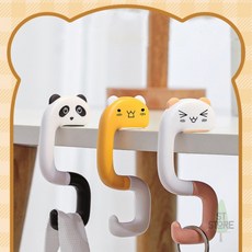 STS 아기자기 캐릭터 가방걸이 가방꾸미기 다용도걸이, 옐로우(고양이), 1개