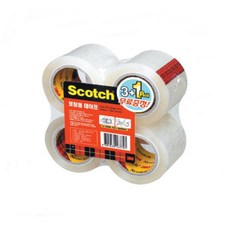 스카치 포장용 테이프 리필 132R 48mm x 20m 4p, 투명, 6개