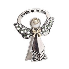 Always By My Side August Birthstone 침대 옆 천사 아연 합금 페리도트103715, Always By My Side August Birth