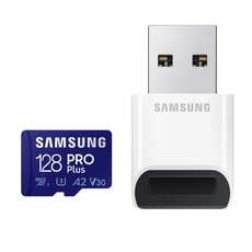 삼성전자 삼성 공식인증 마이크로SD 메모리카드 PRO PLUS 128GB 128기가 MB-MD128KBWW 카드리더기 포함, 단품