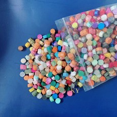 장 팔각형 입자 봉투 편지 스탬프 청첩장 선물 포장 밀봉 DIY 공예 500g, Mixed color, 1개
