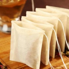 보리차티백 100/300x 차 필터 가방 Drawstring 향신료 커피 허브 빈 티백 일회용 생분해 성 종이, [01] 6X8cm, [01] 100PCS, 1개