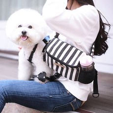 [천삼백케이] [에이미러브즈펫] 프리핸즈힙색 스트라이프, 블랙