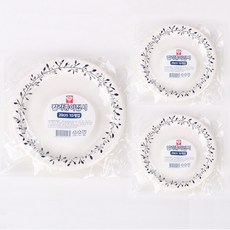 국내생산 일회용종이접시 파티용 일회용접시 20cm 10p, 1세트, 3개