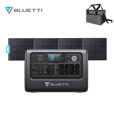 BLUETTI 블루에티 EB70+PV200 파워뱅크세트 1000W/716Wh 고속충전 휴대용 대용량 보조배터리 200W 태영광패널 올인원 인산철 차박 캠핑 낚시