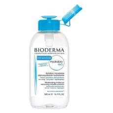 Bioderma Hydrabio H2O Micellar Cleansing Water 바이오더마 하이드라비오 미셀라 클렌징 워터 펌프 16.7oz(500ml), 1box