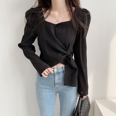 에쉬울프 쉬폰 청순 오피스룩 긴팔 정장 하객룩 데일리 긴팔 블라우스