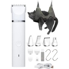 털 손질 키트 무선 애완 동물 깎기 고양이 발 트리머 해먹, 1개, 1.S Green Set
