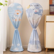 선풍기 커버 덮개 정리 보관함 캐릭터 (WFGLOZ8), 오리, 1개, 1개입