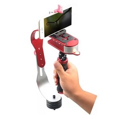 짐벌 흔들림 방지 거치대 스테디캠 스태빌라이저 셀카봉 스마트폰 카메라 동영상 촬영-레드, 짐벌-레드, 1개