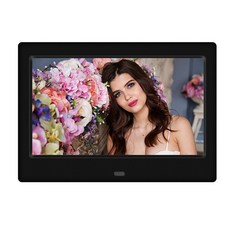 앨범 800x480 HD 디지털 스마트 LED 포함 사진 인치 프레임 전자 프레임 7 포토 포토 리모컨 LCD, 3) Black EU Plug, Black EU Plug