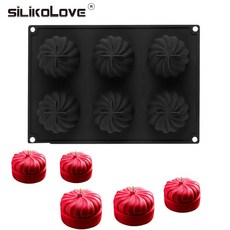 케이크 틀 SILIKOLOVE 나선형 호박 실리콘 몰드 장식 무스 DIY 베이킹 도구 푸딩