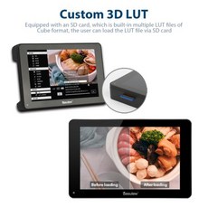Desview 카메라 필드 모니터 R7II R7SII 7 인치 터치 스크린 2600 니트 4K HDMI 및 3G-SDI 3D LUT DS, 01 R7SII SDI, 없음